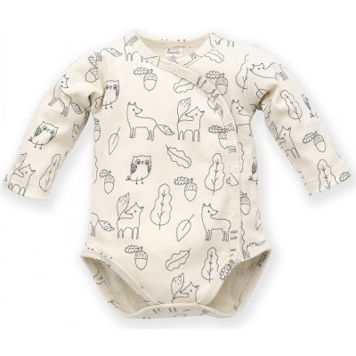 Body dlouhý rukáv s potiskem rozepínací Pinokio Secret Forest Ecru – Hledejceny.cz