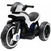 Elektrické vozítko Baby Mix elektrická motorka tříkolová Police bílá