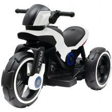Baby Mix elektrická motorka tříkolová Police bílá