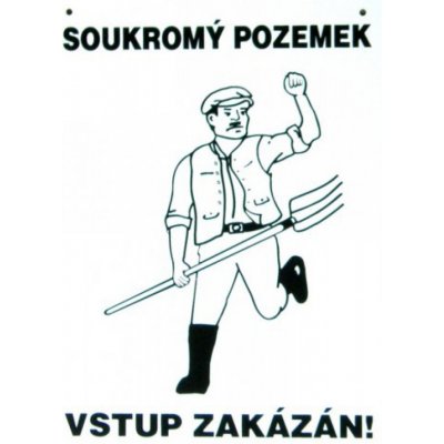 Výstražná tabulka soukromý pozemek – Hledejceny.cz