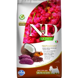 N&D Quinoa Dog Adult Mini Skin & Coat Grain Free Venison & Coconut 2,5 kg