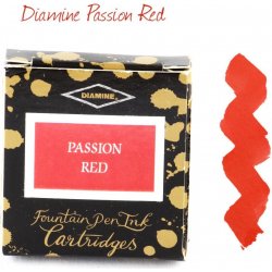 Diamine Passion Red inkoustové bombičky 6 ks