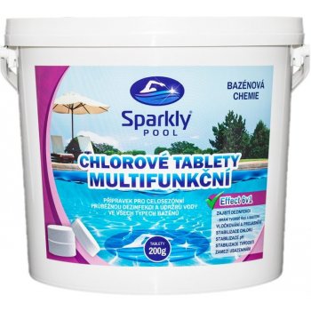 Sparkly POOL Chlorové tablety multifunkční 6v1 MAXI 5 kg