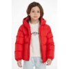 Dětská bunda Tommy Hilfiger dětská péřová bunda červená