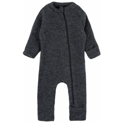 Merino overal na zip bez kapuce ohrnovací šedý Anthracite Melange Mikk Line NOOS – Zboží Dáma