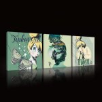 Postershop Obraz na plátně: Zvonilka, Tinker Bell (1) - set 3ks 25x25cm – Sleviste.cz