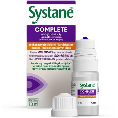 Systane Complete zvlhčující oční kapky bez konzervačních látek 10 ml – Zboží Dáma