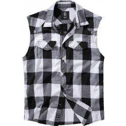 Brandit Check shirt Sleeveless černá-bílá