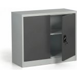 B2B Partner Kovová spisová skříň, demontovaná, 1 police, 950 x 800 x 400 mm, šedá – Sleviste.cz