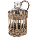 Nord Clean Skleněná láhev s ratanovým uchem, 20 cm transparentní – Zboží Dáma