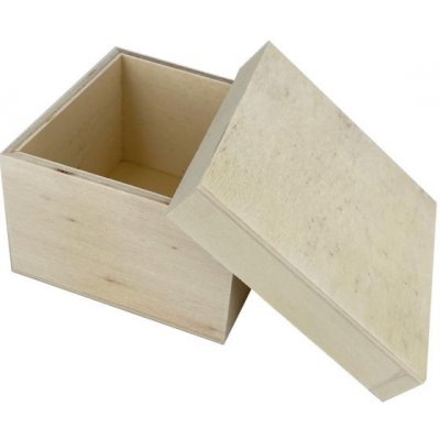 EFCO Dřevěná krabička čtvercová s víkem 10x10x6cm – Zboží Mobilmania