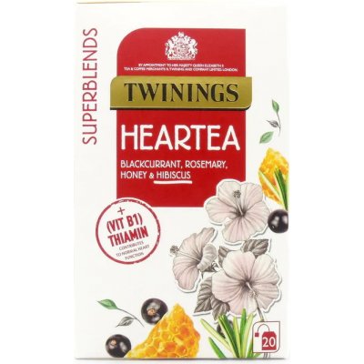 Twinings čaj SUPERBLENDS HEARTEA s černým rybízem medem a rozmarýnem 20 sáčků