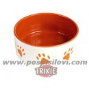 Miska pro psa Trixie Miska keramická pes s béž.tlapkami 1,4 l 20 cm