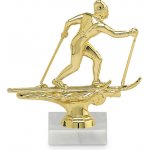 Figurka běžkaře 10 cm zlatá včetně podstavce – Sleviste.cz