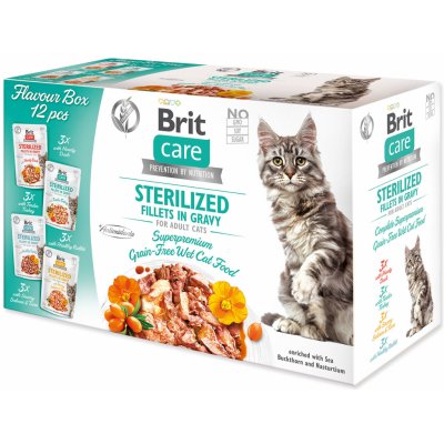 Brit Care Cat Fillets in Gravy Sterilized Flavour Box 12 x 85 g