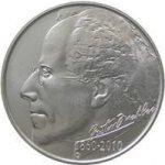Česká mincovna 150. výročí narození Gustava Mahlera 200 Kč 2010 stříbrná mince Proof 13 g – Sleviste.cz