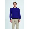 Pánský rolák La Martina Man Tricot Crew Neck Viscose/M Coffeebean/Deepblue