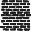 Šablona 6"x6" velká zeď Bricks mini