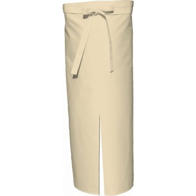 Link Kitchen Wear Barová a bistro zástěra s rozparkem z keprové tkaniny Přírodní 100 x 100 cm X962 – Hledejceny.cz