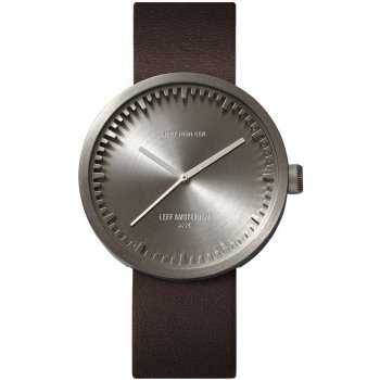 LEFF TUBE WATCH D38 / STEEL WITH BROWN LEATHER STRAP