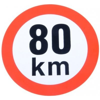 Samolepka rychlost 80 km, průměr 150 mm – Hledejceny.cz