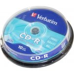 Verbatim CD-R 700MB 52x, spindle, 10ks (43437) – Zboží Živě