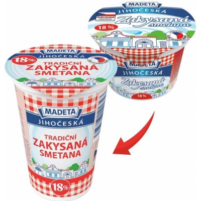 Madeta Jihočeská zakysaná smetana 18% 180 g – Zbozi.Blesk.cz