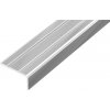 Podlahová lišta Acara schodová lišta AP5 hliník elox stříbro 10 mm 2,7 m