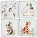 Wrendale Korkové podtácky Designs 10,5x10,5 cm 4 ks – Zboží Dáma