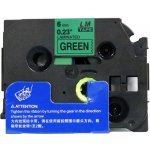 Kompatibilní páska s Brother TZ-711 / TZe-711, 6mm x 8m, černý tisk / zelený podklad – Hledejceny.cz