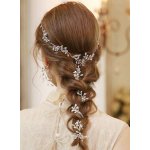 B-TOP Ozdoba do vlasů s kamínky 100 cm - bílá/stříbrná – Zboží Dáma