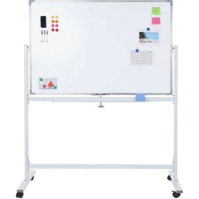 Mendler Tabule HWC-C85, magnetická tabule memo board pin board, mobilní rolovací včetně příslušenství 120 x 90 cm – Zboží Mobilmania