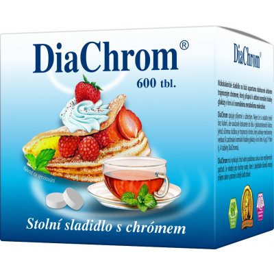 DiaChrom nízkokalorické sladidlo 600 tbl – Zboží Dáma