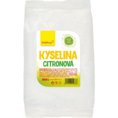 Wolfberry Kyselina citronová kyselina citronová v prášku 1000 g – Zbozi.Blesk.cz