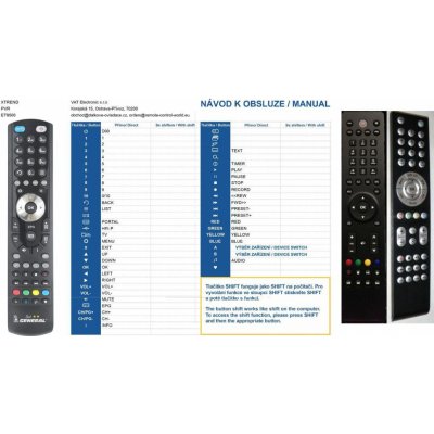 Dálkový ovladač General XTREND ET-6500, ET-9200, ET-9500 – Zboží Živě