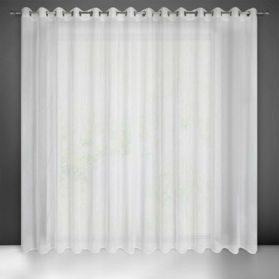 EUROFIRANY ZÁCLONA NA KROUŽCÍCH CARLA 300 CM X 250 CM CM BÍLÁ – Hledejceny.cz