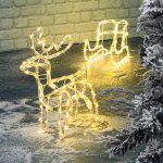 Haushalt international LED vánoční sob a sáně teplá bílá – Hledejceny.cz