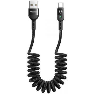 USB Spring Cable to USB-C Mcdodo Omega CA-6420 1.8m (Black) – Hledejceny.cz