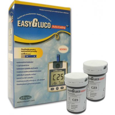 EasyGluco glukometr + 50 ks proužků – Sleviste.cz