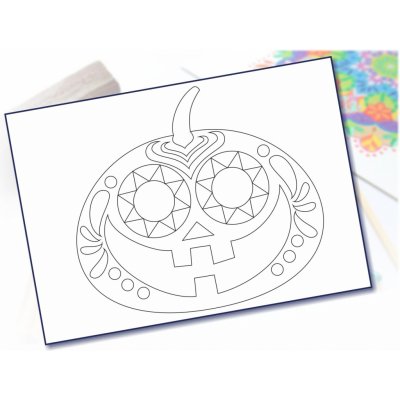 Radost v písku Šablona na pískování dýně muerto 2 A5 148 x 210 mm – Zboží Dáma