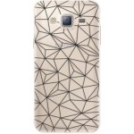 Pouzdro iSaprio Abstract Triangles 03 Samsung Galaxy J3 2016 černé – Zboží Mobilmania