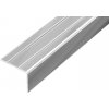 Podlahová lišta Acara schodová lišta AP5 hliník elox stříbro 20 mm 2,7 m