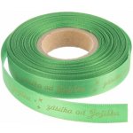 Stuha polyester vánoční Zásilka od Ježíška 25 m zelená – Zboží Mobilmania