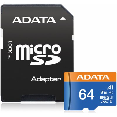 ADATA Pro microSDXC 64 GB UHS-I AUSDX64GUICL10-RA1 – Zboží Živě