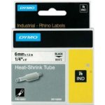 Páska Dymo Rhino bužírky, 6mm (18051) bílá, černý tisk, 1,5m – Zboží Živě