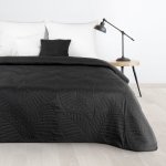 Mybesthome přehoz na postel pohovku BONNA černá 170 x 210 cm