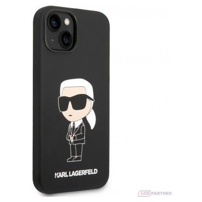 Pouzdro Karl Lagerfeld Apple iPhone 14 Plus Tekuté silikonové Ikonik NFT černé – Zbozi.Blesk.cz