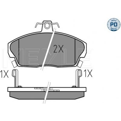 MEYLE Sada brzdových destiček, kotoučová brzda 025 215 1518/PD – Zboží Mobilmania