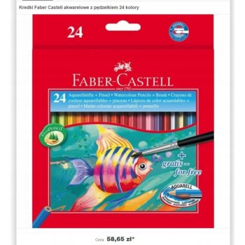 Faber-Castell 1442 akvarelové 24 ks + štětec