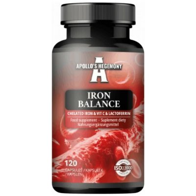 Apollo's Hegemony Iron Balance Chelated Iron & Vit C & Lactoferrin 120 kapslí – Hledejceny.cz